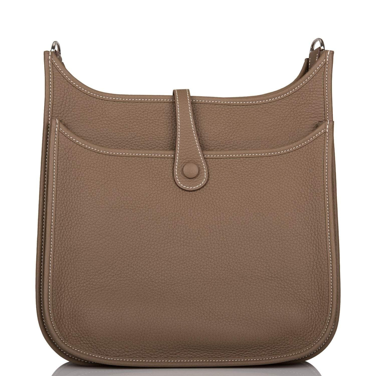 Hermes Evelyne III PM Etoupe Clemence Palladium Hardware