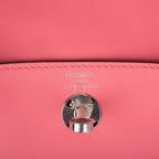 Hermes Rose D'Ete Swift Mini Lindy Palladium Hardware