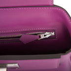 Hermes Anemone Evercolor and Swift Mini 24/24 Bag Palladium Hardware