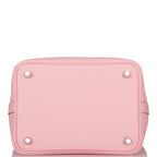 Hermes Rose Sakura Clemence Picotin Lock 18cm Palladium Hardware