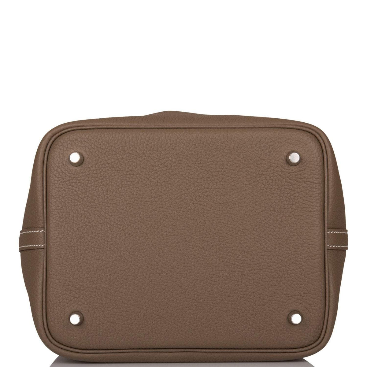 Hermes Etoupe Clemence Picotin Lock 22cm Palladium Hardware