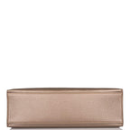Vintage Hermes Kelly Pochette Bronze Chèvre Ruthenium Hardware