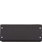 Hermes Black Epsom Sellier Kelly 28cm Palladium Hardware