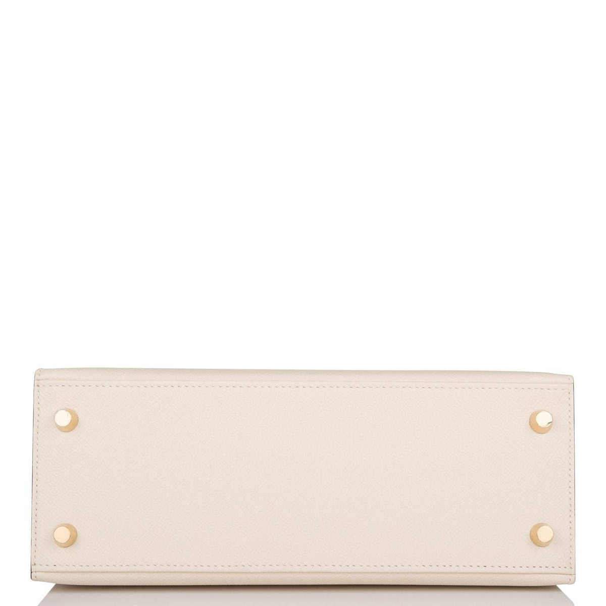 Hermes Kelly 25cm Bi-Color Craie and Etoupe Epsom Sellier  Brushed Gold Hardware