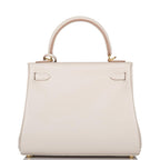 Hermes Gris Perle Swift Retourne Kelly 25cm Gold Hardware