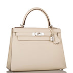 Hermes Nata Verso Epsom Sellier Kelly 28cm Palladium Hardware