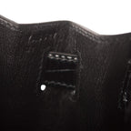 Hermes Black Shiny Niloticus Crocodile Sellier Kelly 28cm Gold Hardware