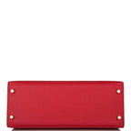 Hermes Rouge Casaque Epsom Sellier Kelly 28cm Gold Hardware