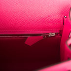 Hermes Rose Mexico Epsom Sellier Kelly 25cm Palladium Hardware