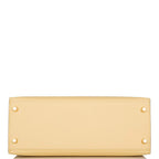 Hermes Jaune Poussin Epsom Sellier Kelly 28cm Gold Hardware
