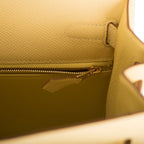 Hermes Jaune Poussin Epsom Sellier Kelly 28cm Gold Hardware