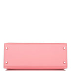 Hermes Rose Confetti Epsom Sellier Kelly 28cm Palladium Hardware