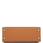 Hermes Kelly Sellier 25cm Gold and Trench Epsom  Brushed Gold Hardware