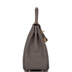 Hermes Kelly Retourne 32 Etain Togo Gold Hardware
