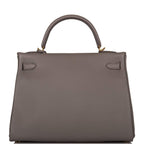 Hermes Kelly Retourne 32 Etain Togo Gold Hardware