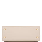 Hermes Kelly Sellier 25cm Craie Epsom Gold Hardware