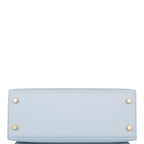 Hermes Kelly Sellier 25 Bleu Brume Epsom Gold Hardware