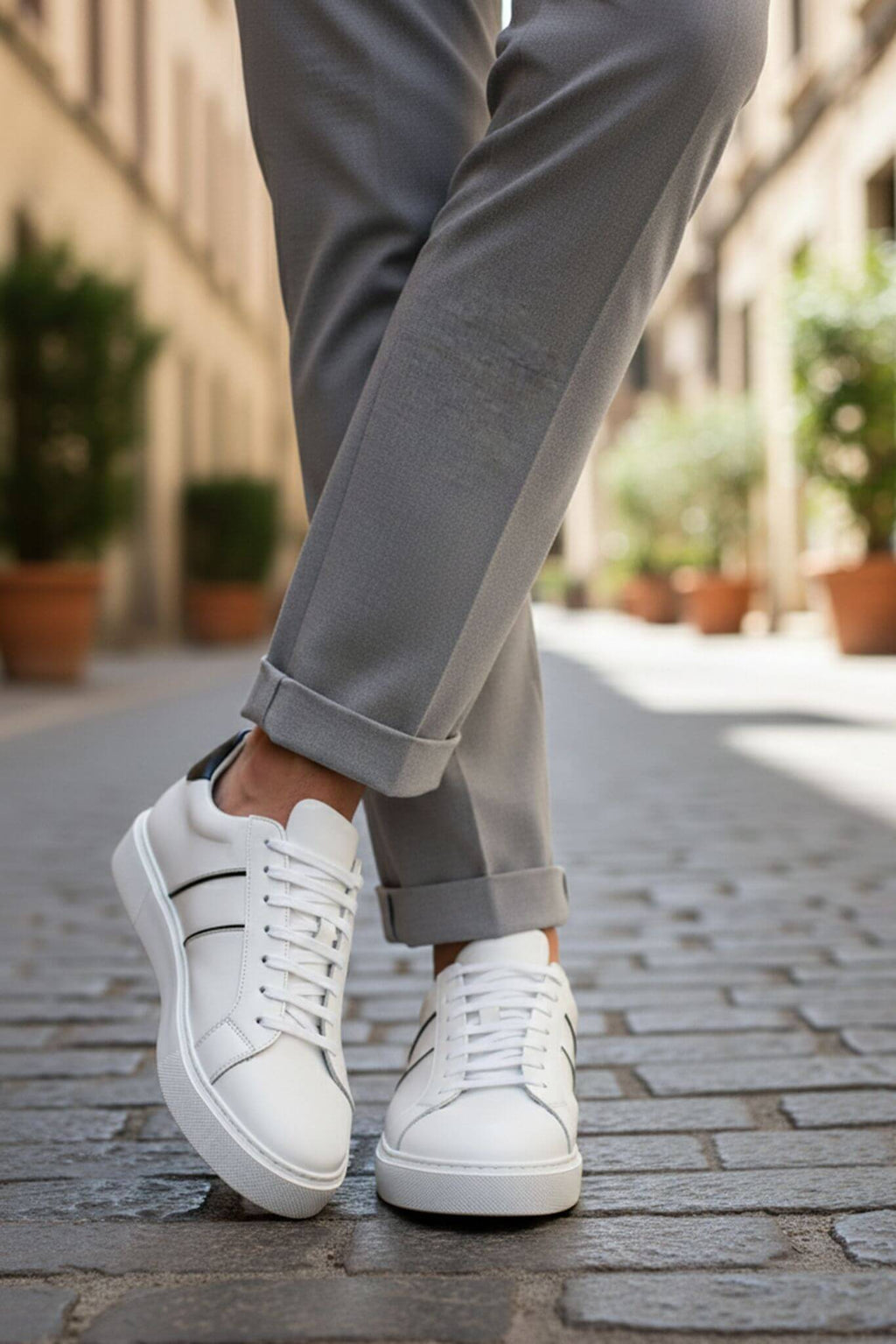 Positano Low-Top Sneaker — Optic White