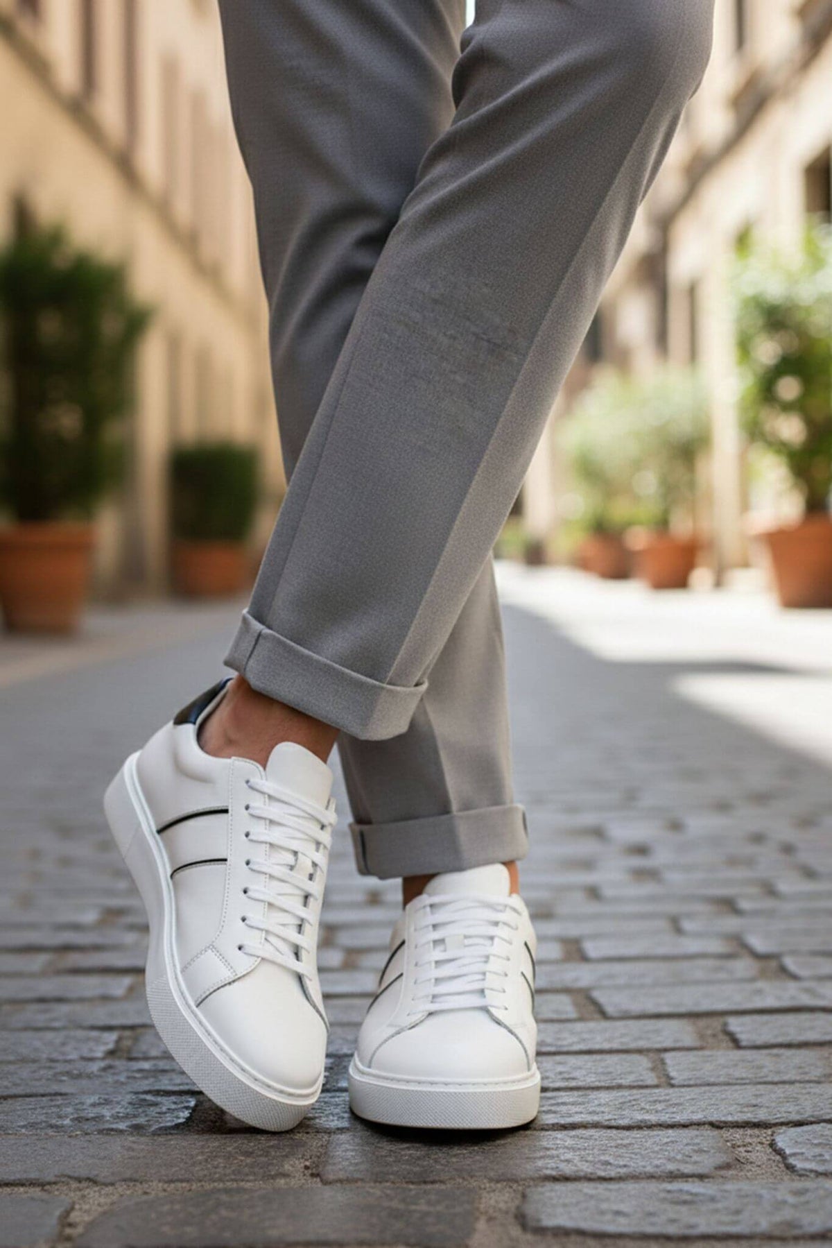 Positano Low-Top Sneaker — Optic White