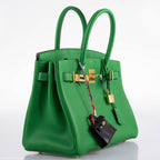 Hermes Birkin 25 Bambou (Bamboo) Green Togo with Gold Hardware - 2020, Y