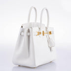 Hermes Birkin 25 White Epsom with Gold Hardware - 2008, L Square