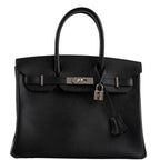 Hermes Birkin 30 Black Epsom with Palladium Hardware - 2021, Z