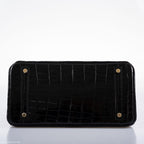 Hermes Birkin 30 Black Nilo Crocodile Gold Hardware - 2019, D