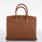 Hermes Birkin 30 Gold Togo with Palladium Hardware - 2020, Y