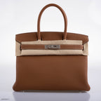 Hermes Birkin 30 Gold Togo with Palladium Hardware - 2020, Y
