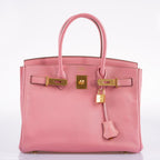 Hermes Birkin 30 HSS Rose Confetti Chevre Gold Hardware - 2015, T