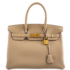 Hermes Birkin 30 HSS Trench & Craie Piping Togo Brushed Gold Hardware - 2016, X