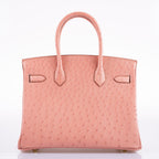 Hermes Birkin 30 Terre Cuite Ostrich Gold Hardware - 2020, Y