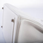 Hermes Birkin 30 White Clemence with Palladium Hardware - 2016, X