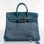 Hermes Birkin 32 HAC Denim & Blue Jean Gulliver Leather Palladium Hardware