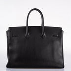Hermes Birkin 35 Black Ardennes Leather Gold Hardware - Circle W