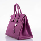 Hermes Birkin 35 HSS Cyclamen & Iris Chèvre Goatskin Brushed Palladium Hardware - 2009 M, Square