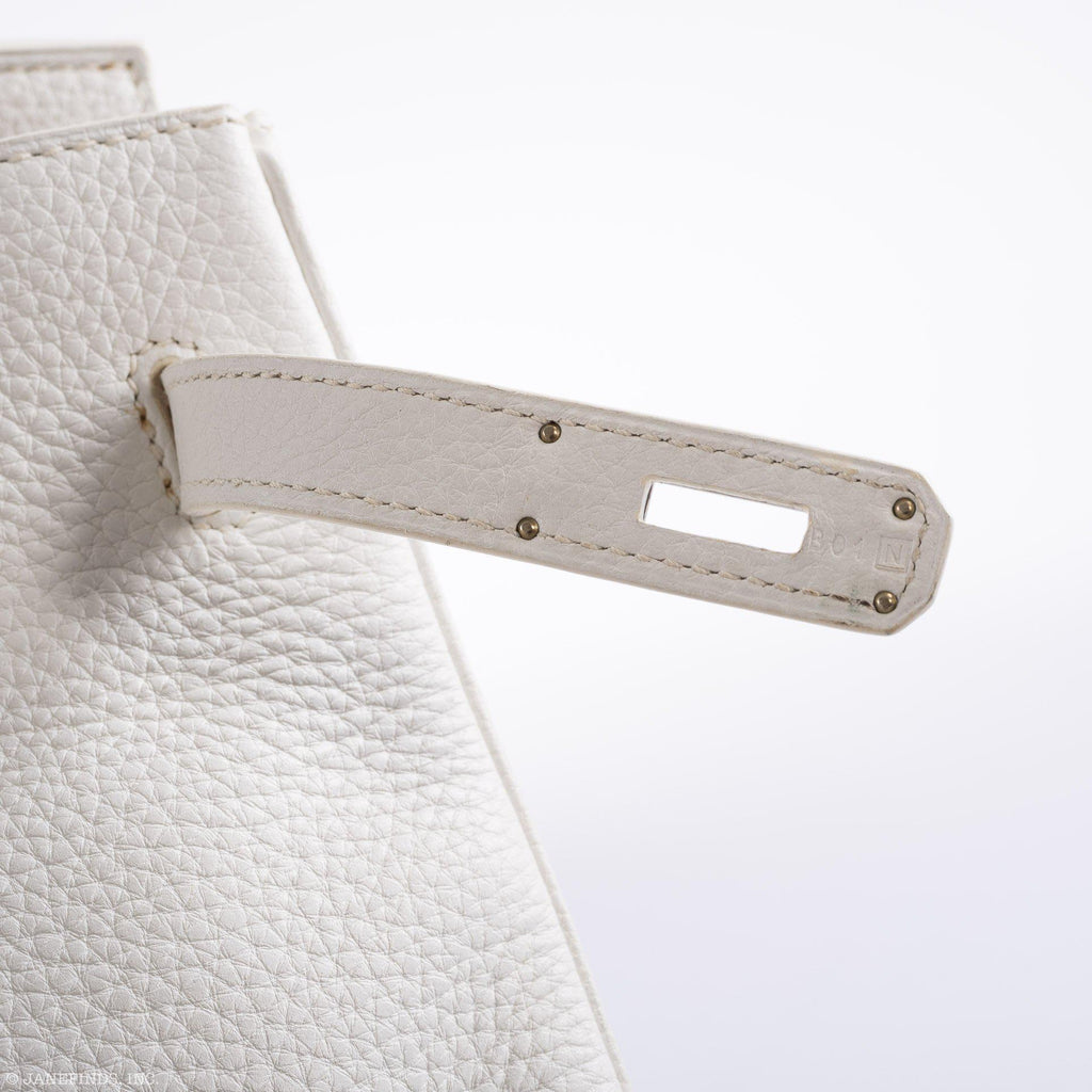 Hermes Birkin 35 White Clemence leather Palladium Hardware - N Square