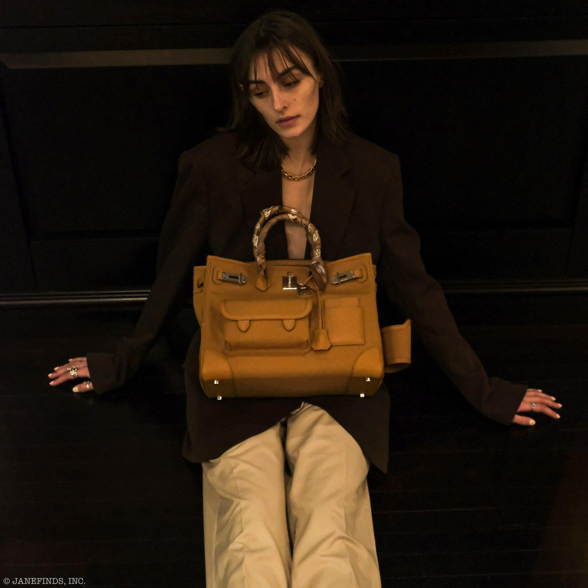 Hermes Birkin Cargo 35 Sesame Swift & Canvas Palladium Hardware - 2021, Z