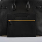Hermes Birkin Pochette Backpocket Black Swift With Palladium Hardware - 2021, Z
