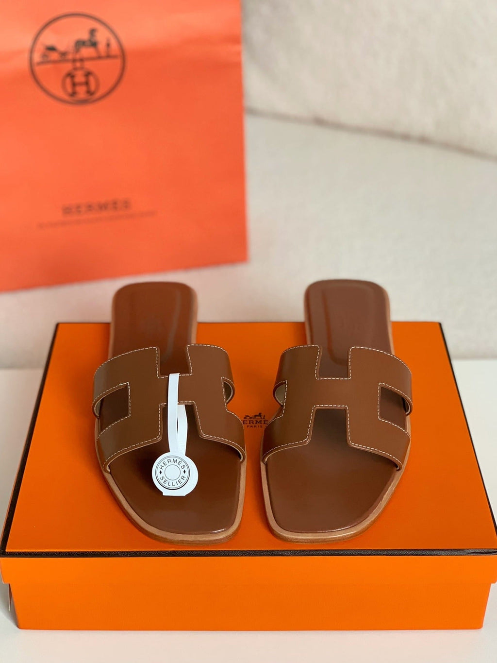 Hermès Gold Oran Women's Sandals