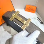 Hermès H au Carré Belt Buckle & Reversible Leather Strap 32 mm - Étoile & Black
