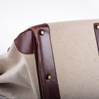 Hermes HAC Birkin 55 Toile & Rouge H Box with Gold Hardware - 1981, K Circle