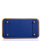 Hermes HSS Birkin 25 Jaune D’Or & Blue Electric Epsom Brushed Palladium Hardware - 2018, C