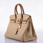 Hermes HSS Birkin 35 Trench & Gold Togo with Brushed Gold Hardware - 2017, A
