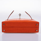 Hermes Kelly 20 Mini II Poppy Matte Alligator Palladium Hardware- 2021, Z
