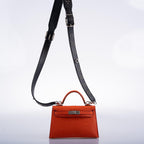 Hermes Kelly 20 Mini II Poppy Matte Alligator Palladium Hardware- 2021, Z