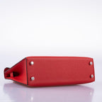 Hermes Kelly 20 Mini II Sellier Rouge Tomate Epsom Palladium Hardware - 2020, Y