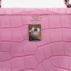 Hermes Kelly 25 Retourne 5P Bubblegum Pink Matte Alligator Palladium Hardware - 2020, Y