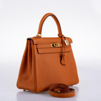 Hermes Kelly 25 Retourne Potiron Togo leather Gold Hardware - 2005, I Square