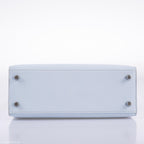 Hermes Kelly 25 Sellier Blue Brume Epsom Palladium Hardware - 2020, Y